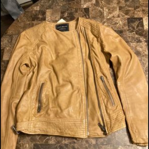 Lucky brand beige leather jacket - Picture 3 of 8